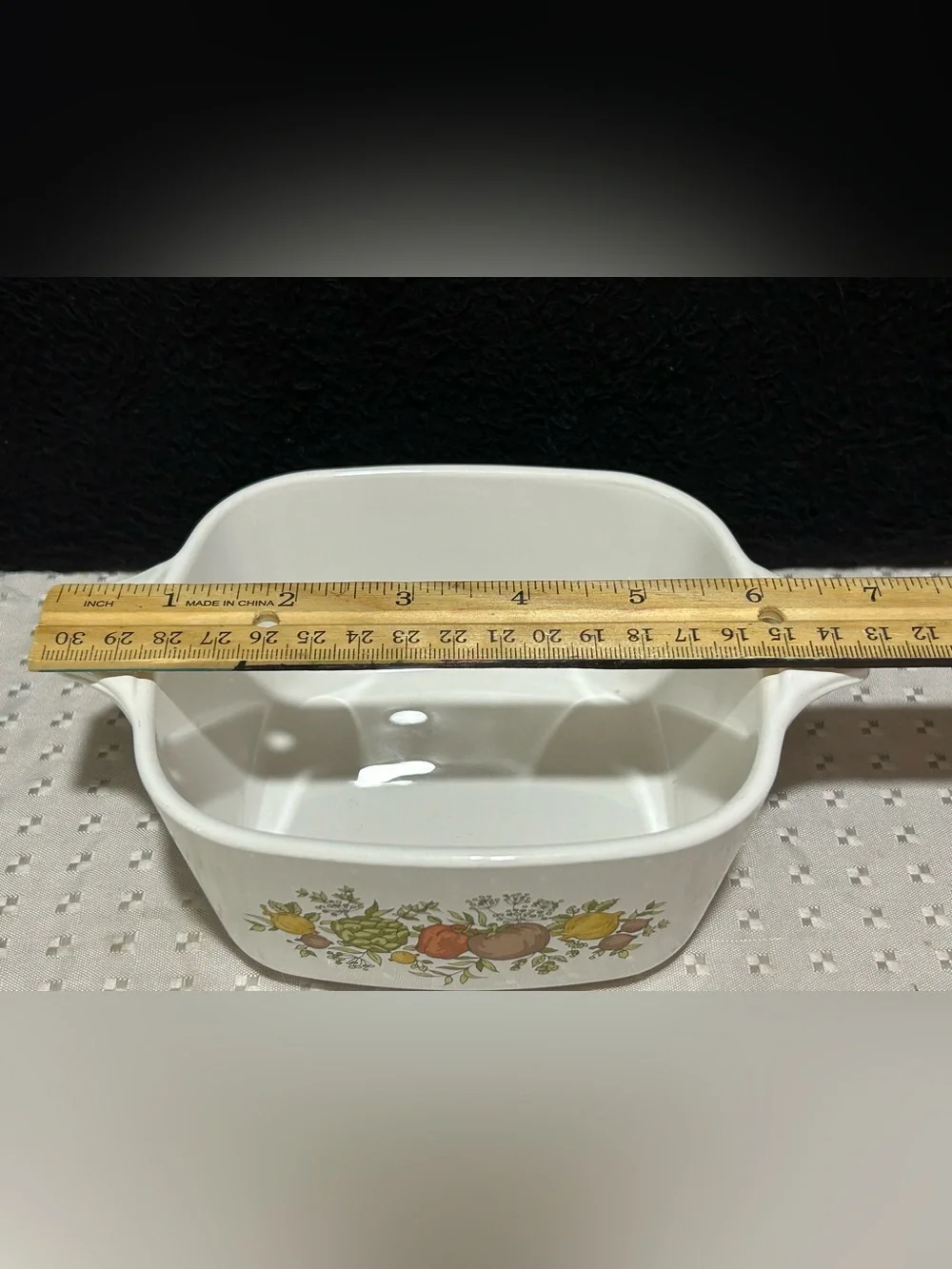 Corning Ware Vintage Spice of Life P-43-B 2 3/4  cup  Casserole W/ Plastic Lid